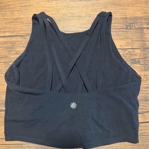 Athleta Black Strappy Crop Top